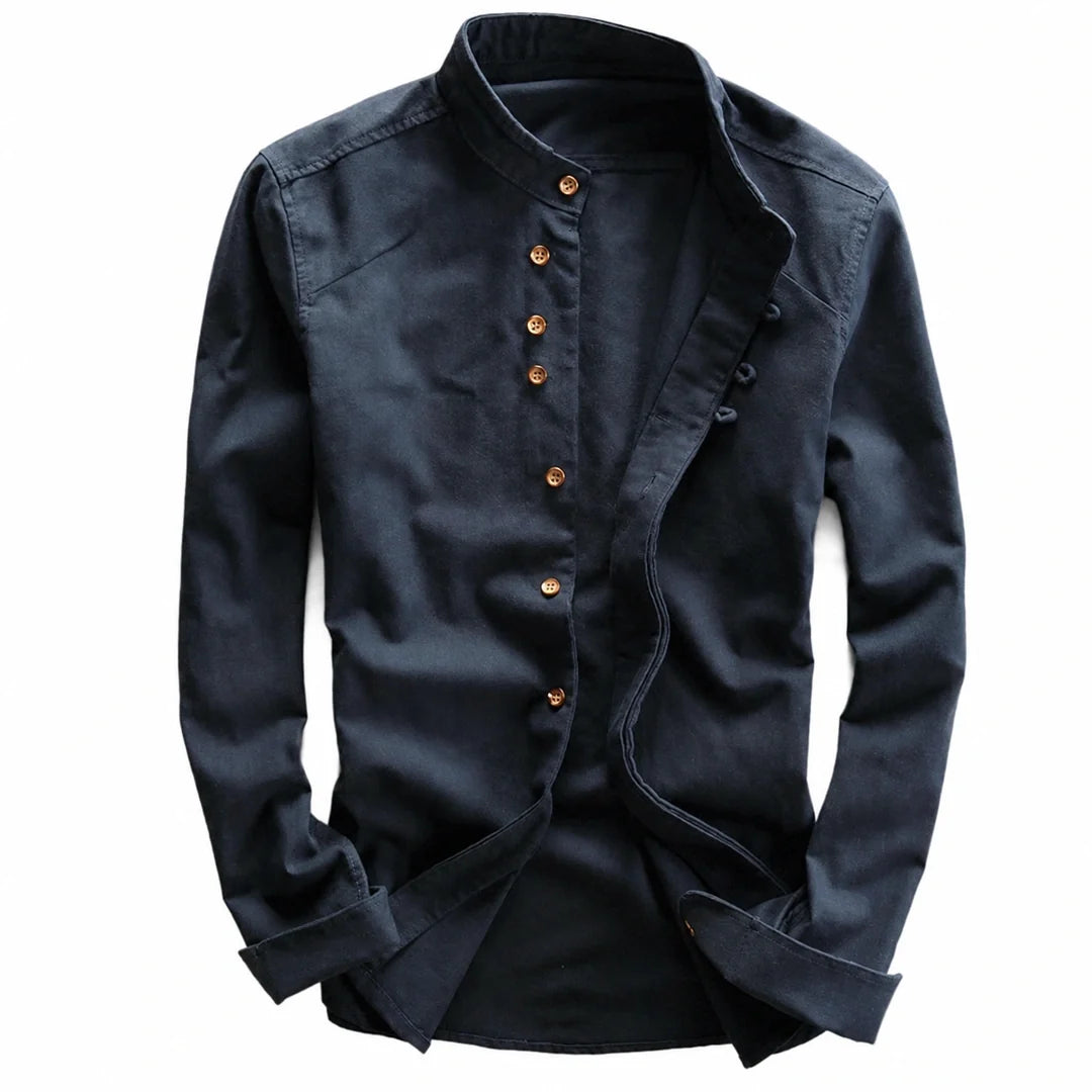 Kyoto - Men's Ultra Comfortable Band Collar Shirt